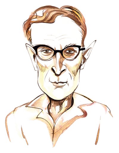 Douglas Lilburn, New Zealand composer (1915-2001); caricature by Neale Osborne